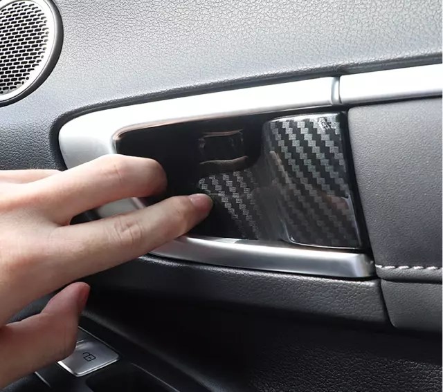 For Hyundai Sonata 2020-2022 Carbon Fiber Interior Door Handle Bowl Cover Trim