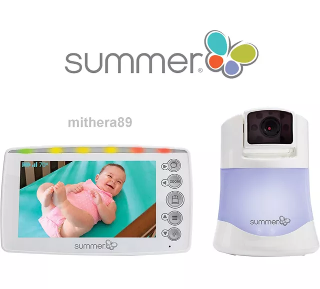 SUMMER INFANT Panorama Baby Monitor DIGITAL 5" Screen COLOUR VIDEO Zoom Camera.