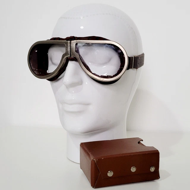 WW2 EARLY BRITISH Army Tank Crew Goggles, Dispatch Rider Equipment Raf ...