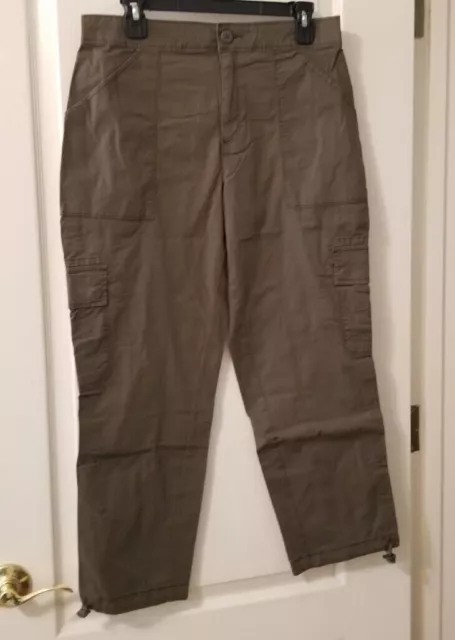 NWT's SANCTUARY Standard Poplin Surplus Fatigue Green Scout Utility Cargo Pant L