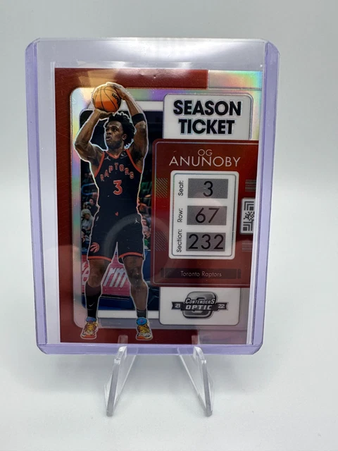 2021-22 Panini Contenders Optic OG Anunoby Silver Prizm Season Ticket #19