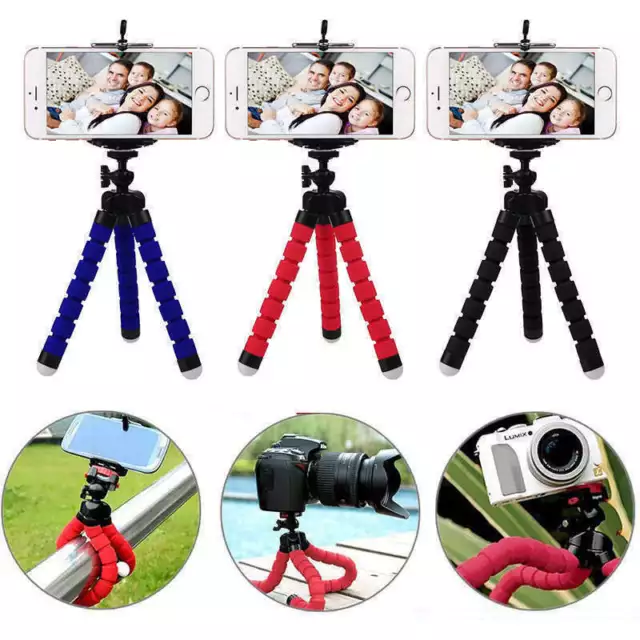 Unversal Sponge Selfie Stick Tripod Mount Bracket Support for Samsung iPhone AU