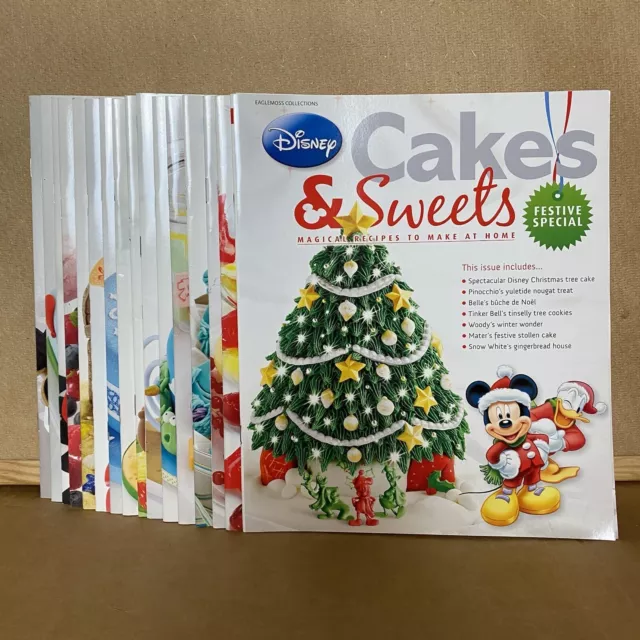 16x Disney Cakes And Sweets Magazine Bundle Issue 1-15 + Festive Special Edition