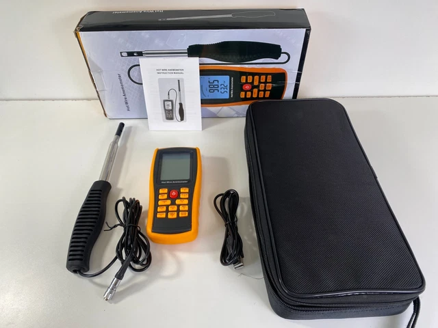 GM8903 Digital Hot Wire Anemometer Wind Speed /Temperature Meter 30m/s 45℃