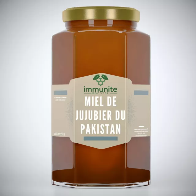 Miel de Jujubier (Sidr) du Pakistan -100% pur- première qualité - 500g poids net