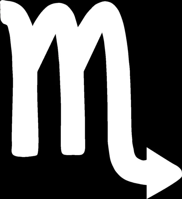 Zodiac Scorpio Symbol Die Cut Vinyl Car Window Decal Bumper Sticker US Seller