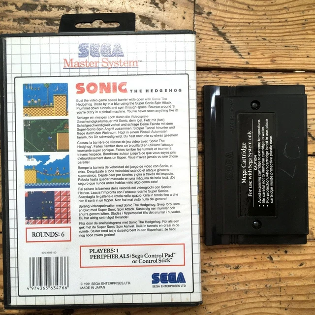 Boîte Vide De Sonic The Hedgehog 2 - Sega Master System - PAL - 1992