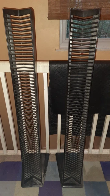 METAL CD RACK x2 Black Freestanding CD Storage Units