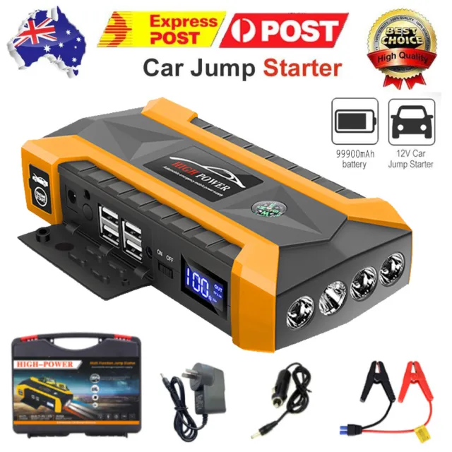 JX29 Car Jump Starter Jumper Pack Start Battery Charger Power Bank Booster 4 USB 2