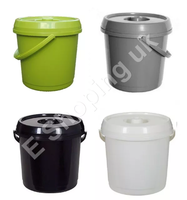 Plastic Nappy Bucket With Lid 14L / 3 Gallons Baby Home Pails Bin Tidy Container