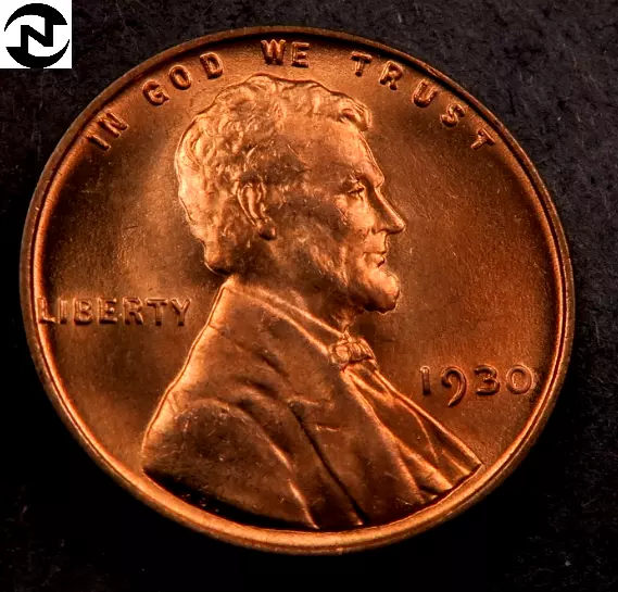 1930 Lincoln Wheat Penny Cent // Gem BU (red) // *Fresh OBW Coin* //. 1 Coin