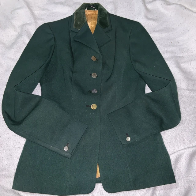 Veste De Chasse Pytchley Competition Hunt – Jeune 14 Ans – Gris Charbon – Fabriquée En Angleterre