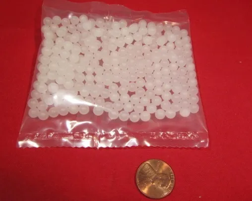 Polypropylene Solid Plastic Balls Sphere  (7/32") .219" Dia, Pkg of 250 pcs