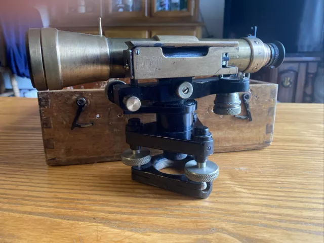 A H Hall Theodolite - Vintage Surveying Equipment - Brass