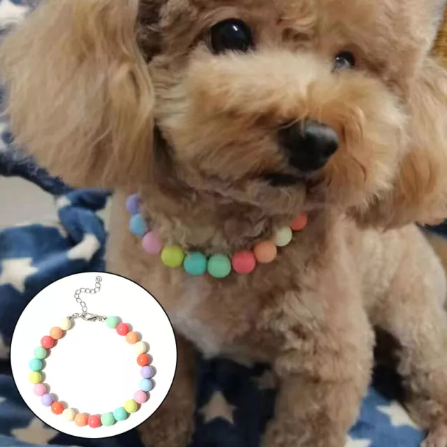 Mascota Perro Collar Joyería Candy Color para Accesorios Cuenta Cade <