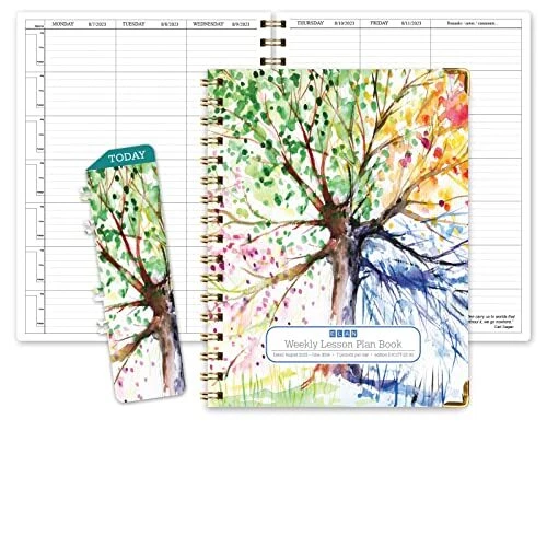 Elan Publishing Company HARDCOVER 7 Period Dated Teacher Lesson Plan; Days Ho...