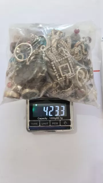 Huge Sterling 925 Silver Job Lot Bundle of 423 grams Mixed Lot Use Scrap Resale