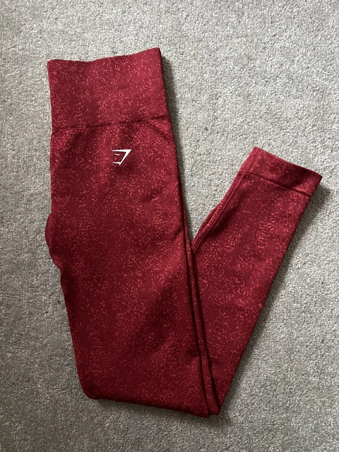 Leggings Gymshark Adapt Fleck senza cuciture minerali bordeaux taglia small - indossati una volta