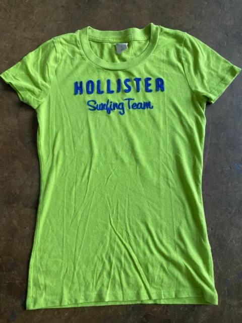 Hollister++T Shirt++Tg S++Verde+Originale 100%+Street Wear++Reuse ++Basic-Rv-