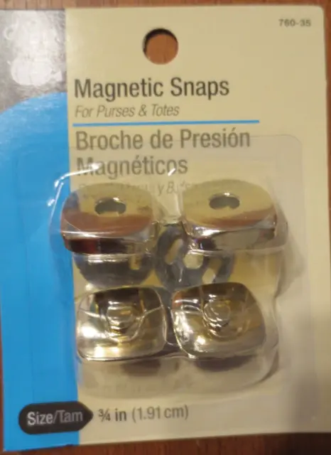 Broches magnéticos Dritz para carteras y bolsos 3/4" modelo 760-35 2 cada uno