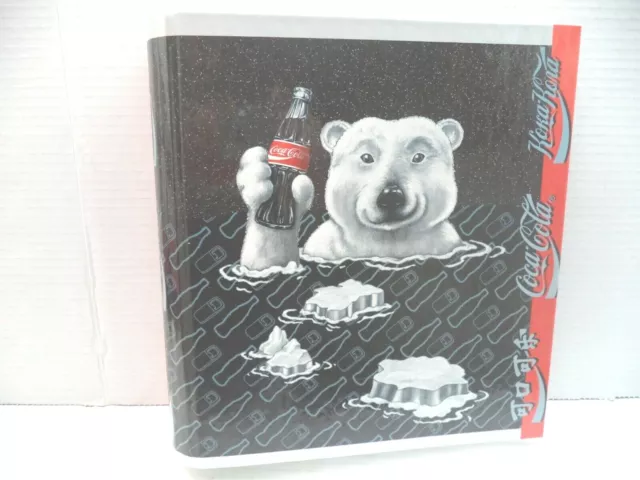 COKE COCA COLA Polar Bear 3 Ring Curveback Binder Notebook + Chinese & Russian