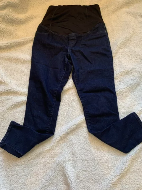 Isabel Maternity Over the Belly Jeans Jeggings Dark Wash Pull On Sz 10/30R