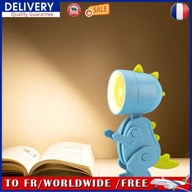 Animal Bedroom Lamp Adjustable Desktop Lamp for Room Decor (Dinosaur Dark Blue)