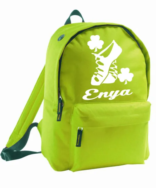 Personalised Irish Dancer Backpack Kit School Bag Dancing Birthday Rucksack