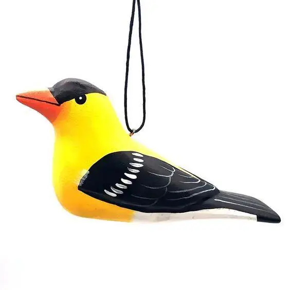 American Goldfinch Bird Fair Trade Nicaragua Wood Handcrafted Ornament