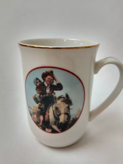 Norman Rockwell Vintage Coffee Mug Vintage 1982 'Young Loves' Series Japan