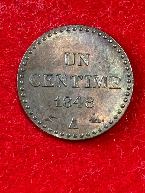 #6180 - Un centime 1848 Dupré SUP Belle qualité - FACTURE