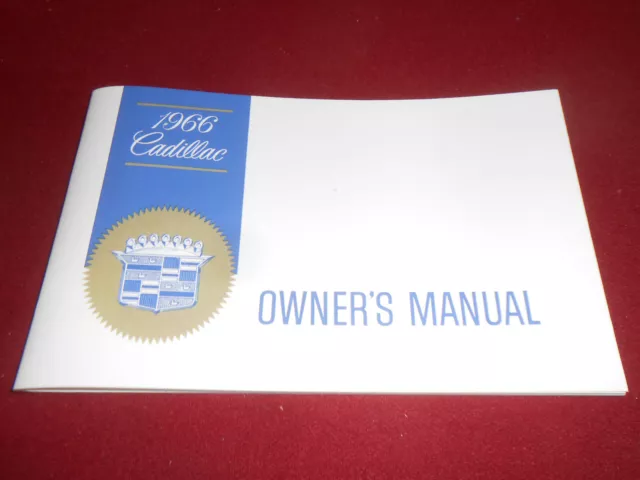 1966 CADILLAC  OWNER'S MANUAL '66 DEVILLE, ELDORADO, FLEETWOOD, CALAIS Etc.