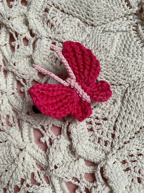 Schmetterling Clips Gehäkelt Handgemacht