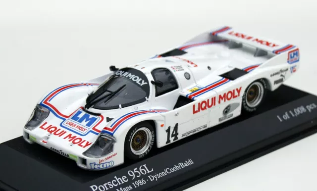 Porsche 956L 24h Le Mans 1986 #14 Liqui Moly, Baldi/Cobb/Dyson Minichamps 1:43