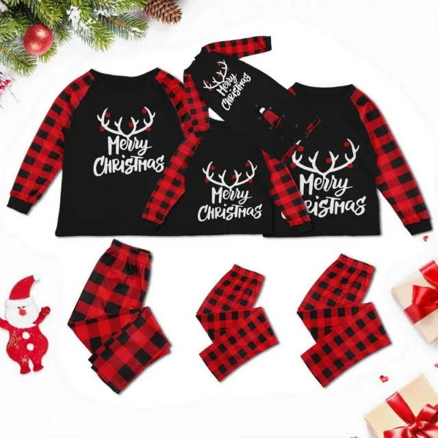 Christmas Family Matching Pyjamas Adult Kids Xmas Nightwear Sleepwear PJs Sets,
