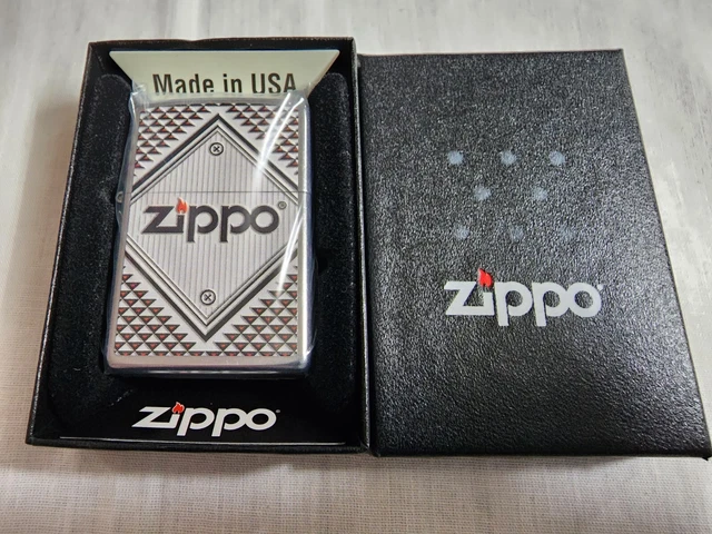 Zippo 2013 Street Chrome Lighter Zippo Logo With Box. NEW SEALED UNUSED. RARE