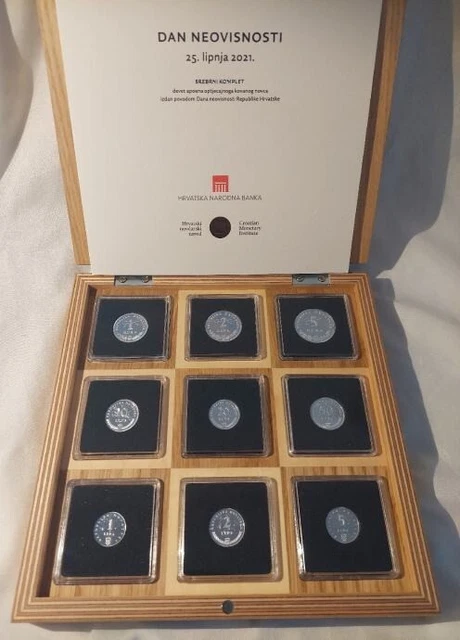 Silver numismatic set - Croatian nacional currency kuna i lipa - UNC only 300 pc
