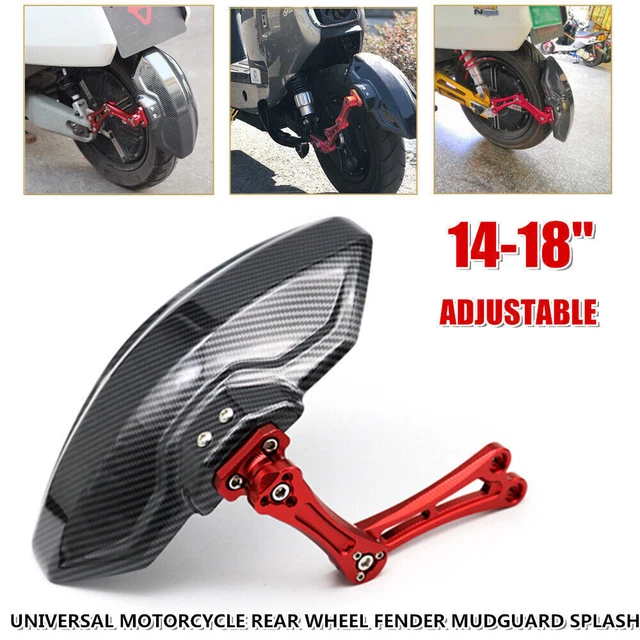 Universal Motorcycle Rear Wheel Fender Mudguard Splash Guard Adjustable Bracket