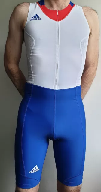 Combinaison athlétisme Adidas - Spandex sport skinsuit unitard jumpsuit T.S