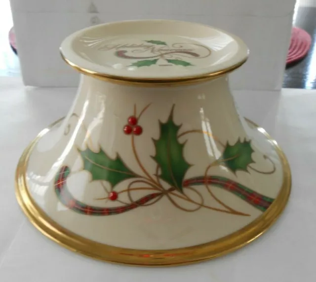 Lenox Holiday Nouveau Gold Christmas Bon Bon Bowl 6 /1/4" candy dish