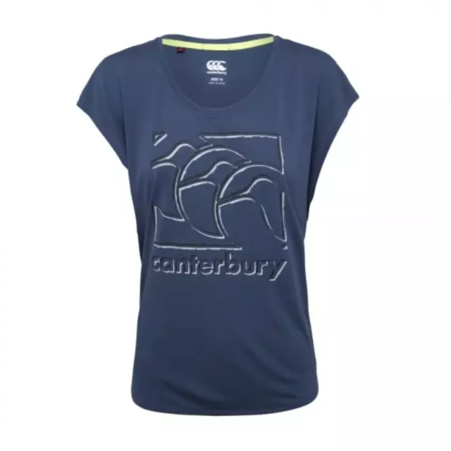 Canterbury Rugby Women's T-Shirt (Size 8UK) Vapodri CCC Graphic Top - New