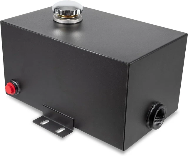 5 Gallon 14 Gauge Steel Hydraulic Fluid Reservoir Tank 1.5" Inlet & 0.75" Outlet