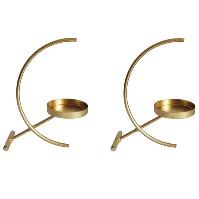 Premium Metal Candle Holders for Housewarmings or Anniversaries Set of 2