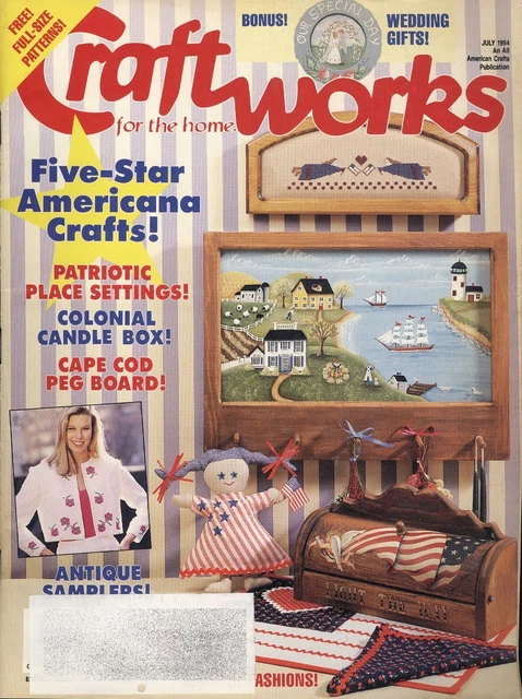 CRAFTWORKS MAGAZINE JUL 1994 Wedding Gifts Folk Art Dolls Wedding Baby ...