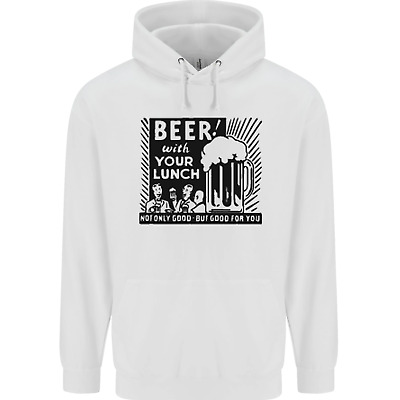 Beer with Your Lunch Funny Alcohol Childrens Kids Hoodie