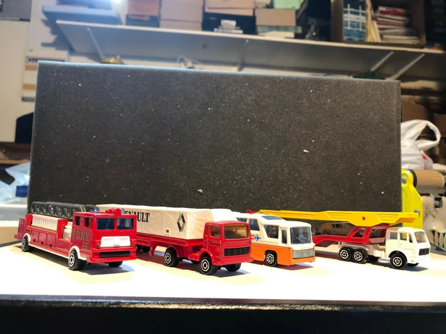 MAJORETTE LOT DE camions MERCEDES, MAGIRUS, SCANIA benne basculante MAJORETTE LOT DE camions MERCEDES, MAGIRUS, SCANIA benne basculante