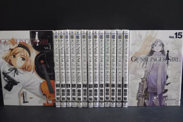 Collection de mangas Gunslinger Girl de Yu Aida, ensemble complet Vol. 1-15...