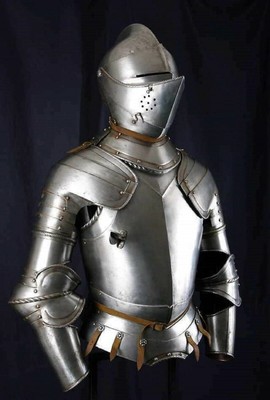 Gli uomini _ PVC in pelle collo Armatura medievale armatura Punk Gotico Gorgiera collo moda 