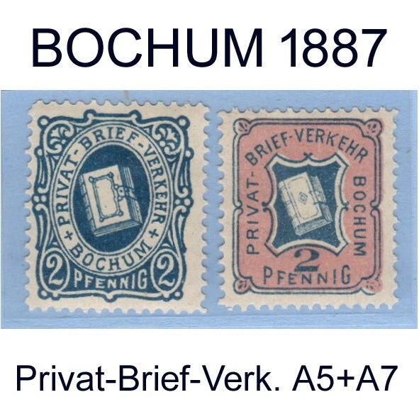 Deutsche Stadtpost Bochum A5 * + A7 */** Privat-Brief-Verkehr Bochum City Mail