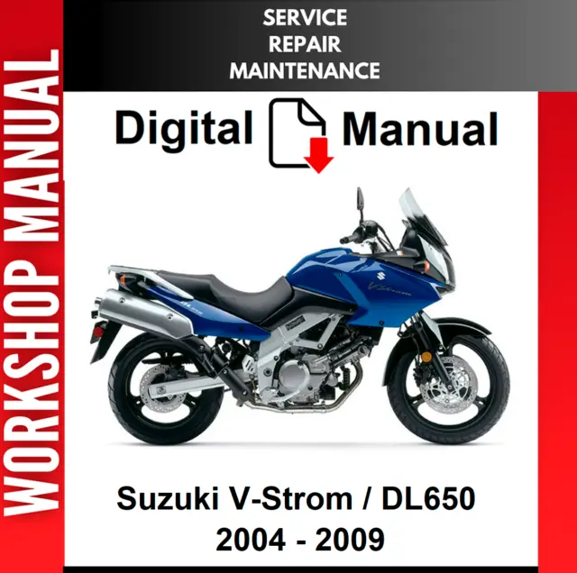 Suzuki Dl650 Vstrom 650 2004 2005 2006 2007 2008 2009 Service Repair Shop Manual